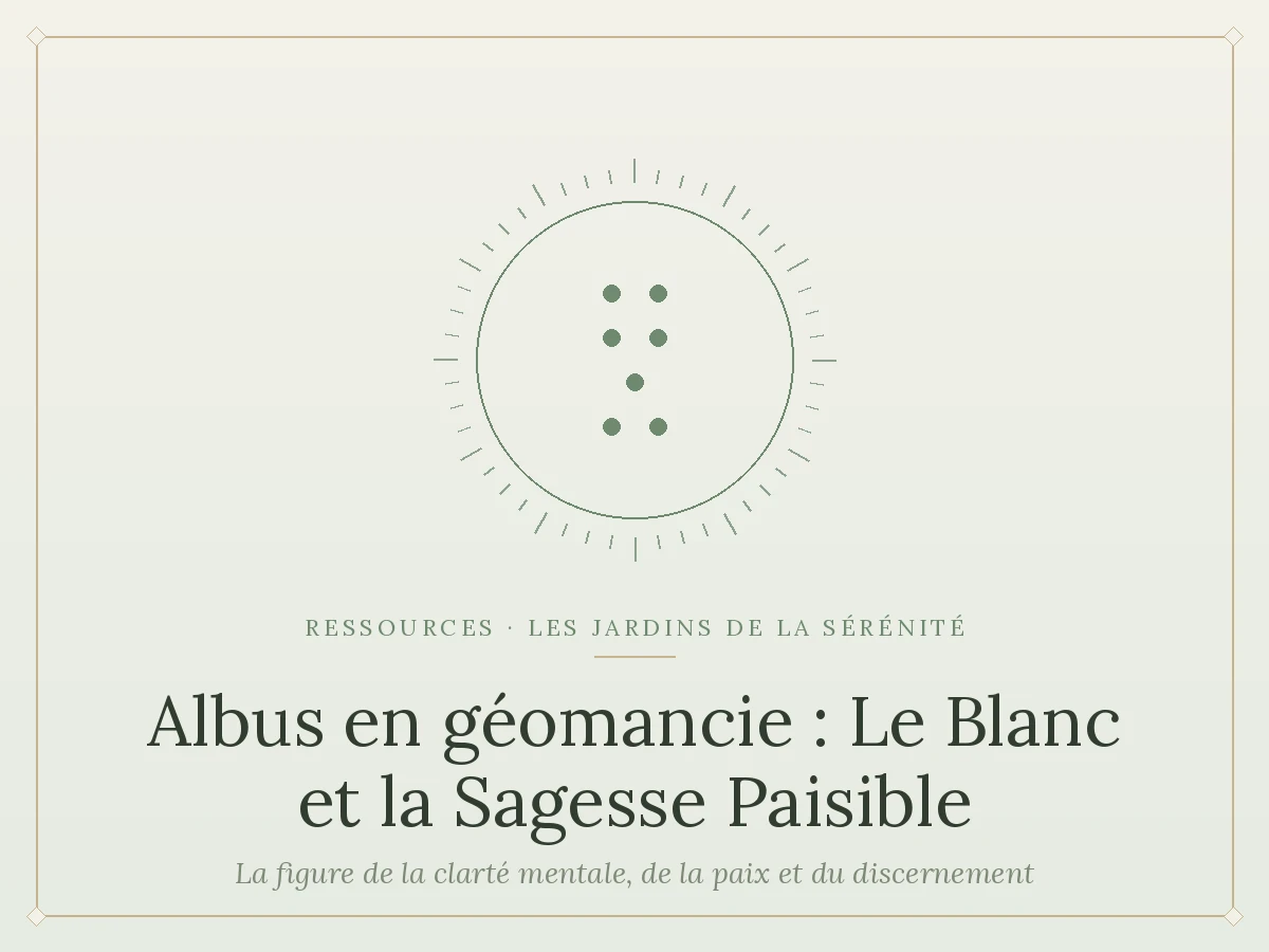 Albus en géomancie : Le Blanc et la Sagesse Paisible