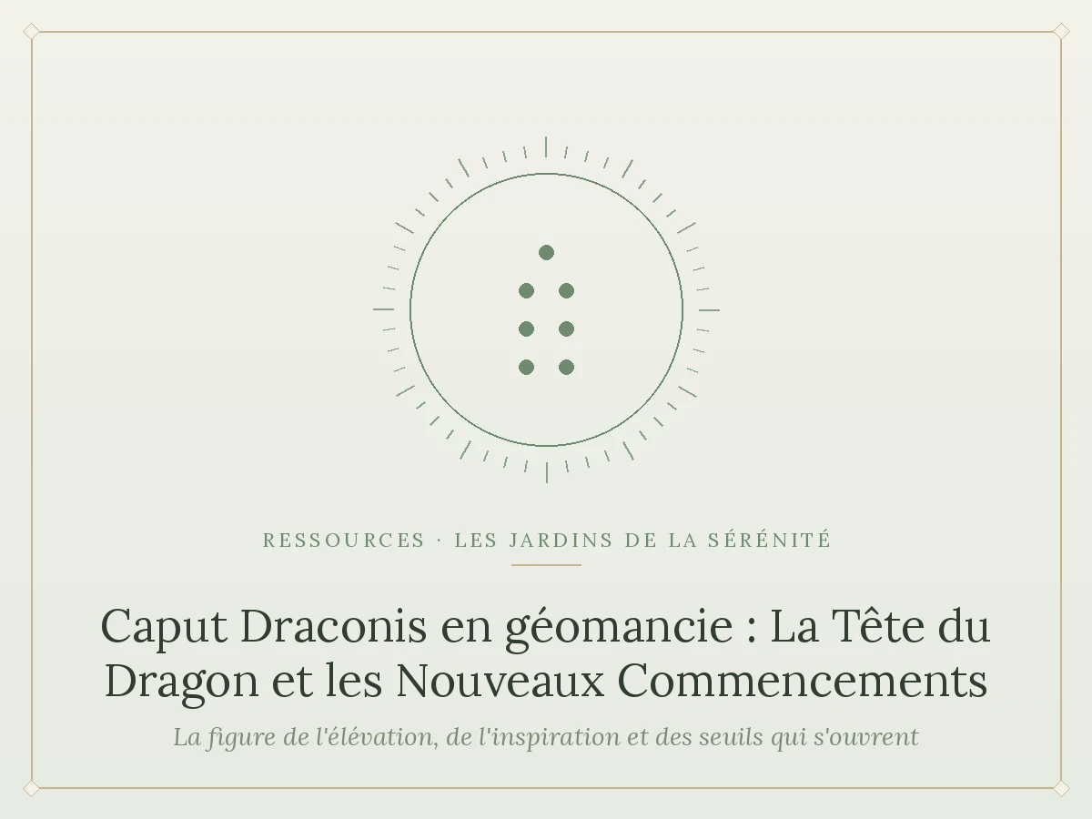 Caput Draconis en géomancie : La Tête du Dragon et les Nouveaux Commencements