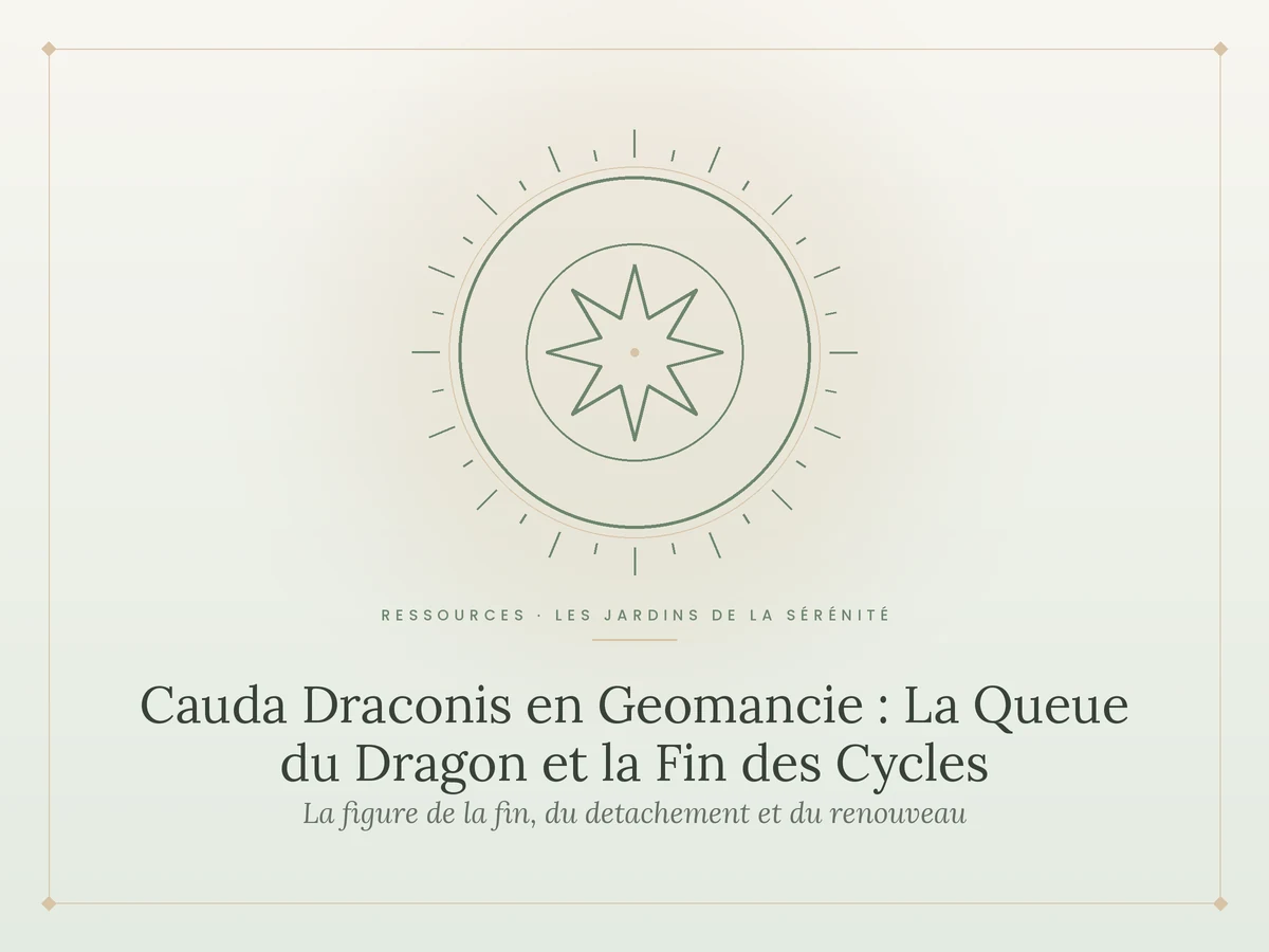 Cauda Draconis en Geomancie : La Queue du Dragon et la Fin des Cycles