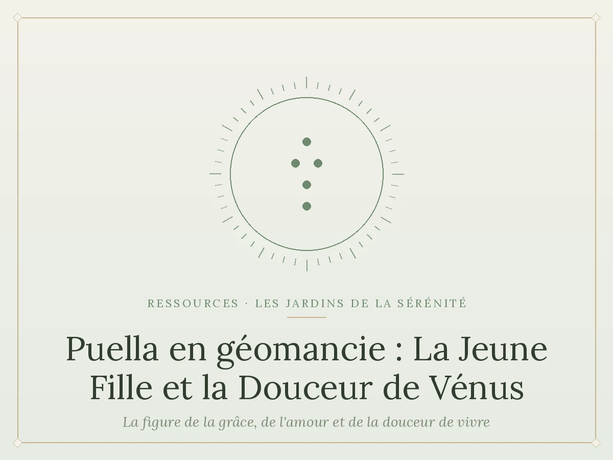 Puella en géomancie : La Jeune Fille et la Douceur de Vénus