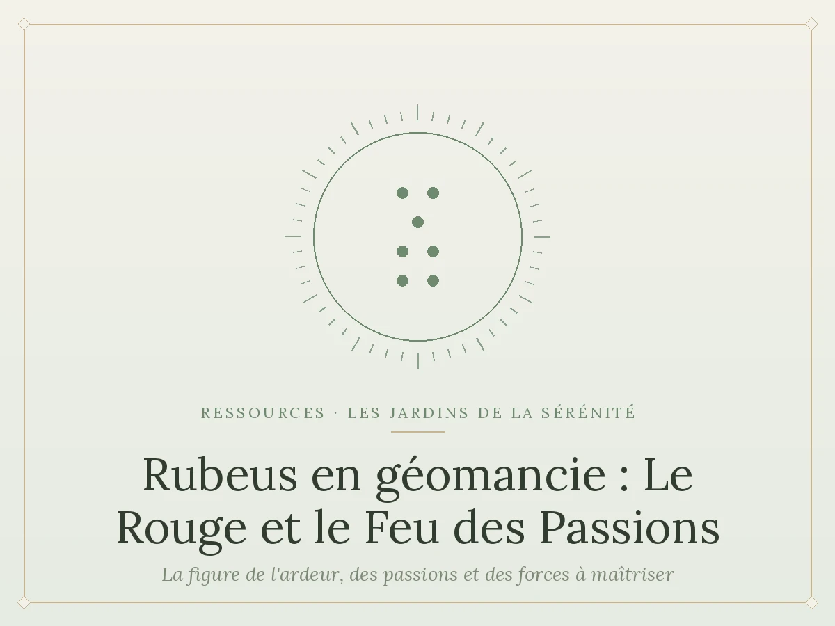 Rubeus en géomancie : Le Rouge et le Feu des Passions