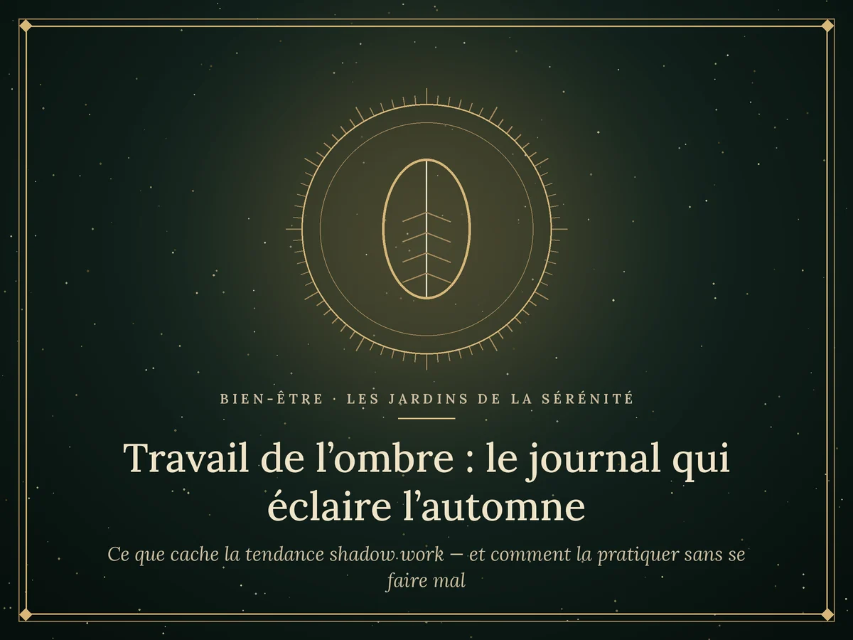 Travail de l'ombre (shadow work) : le journal qui éclaire l'automne