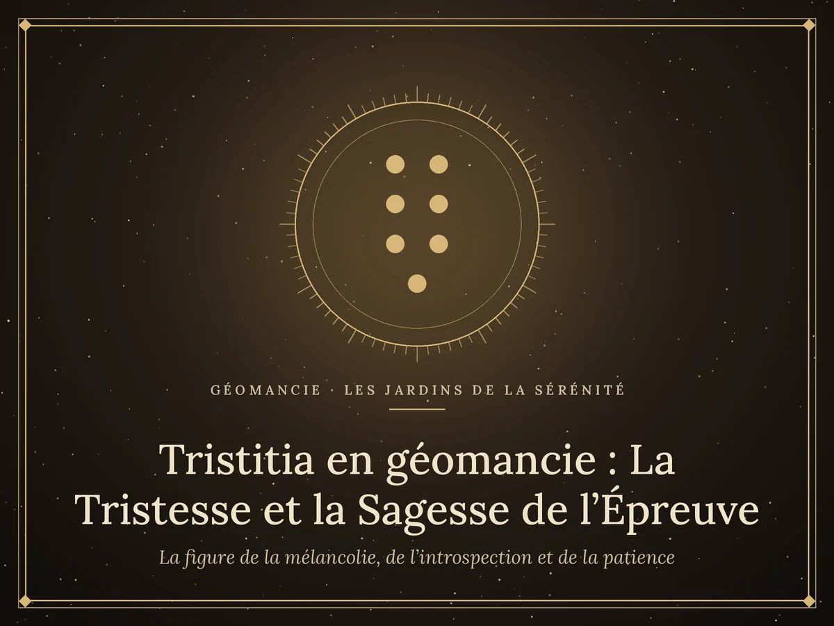Tristitia en géomancie : La Tristesse et la Sagesse de l'Épreuve